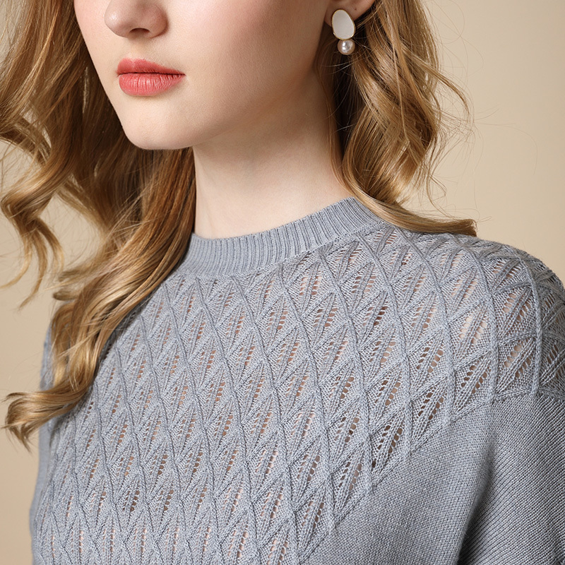 Pullover sweater women plus size solid color wool round neck sweater ladies clothes casual knit sweater inde top 201222