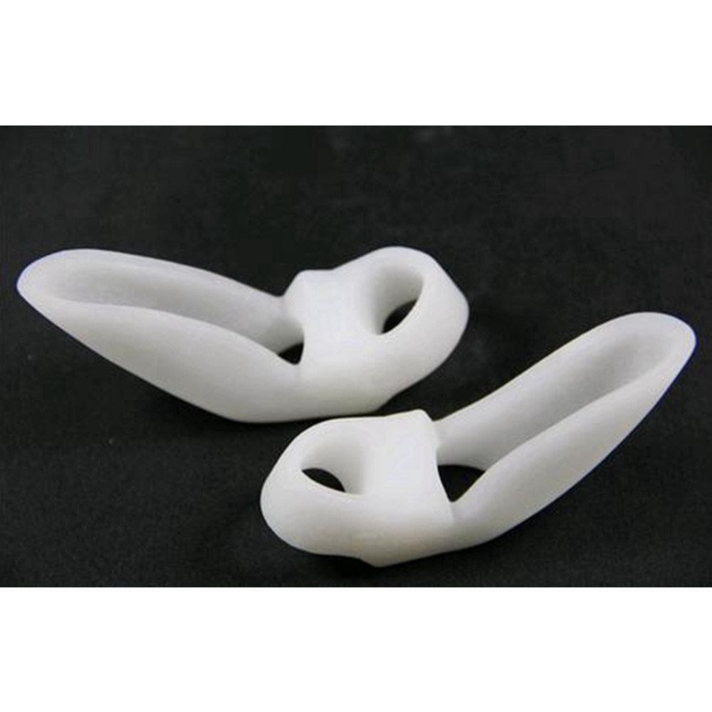 Thumb Valgus Protector Foot Fingers Toe Separator Silicone Two Hole Toe Separator Feet Health Care Protector De Valgo Del Pulgar