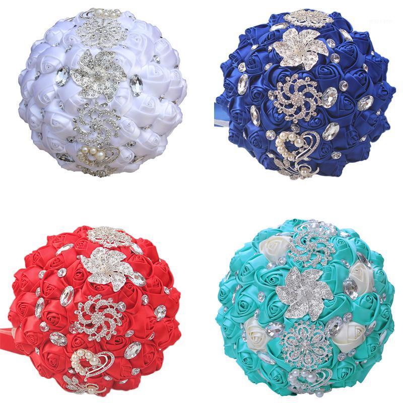White/Red/Blue Rose Artificial Flowers Bouquet With Diamond Pearl Wedding Decoration Romantic Bride Holding Flower Bouquet Gif1
White/Red/Blue Rose Artificial Flowers Bouquet With Diamond Pearl Wedding Decoration Romantic Bride Holding Flower Bouquet Gif1