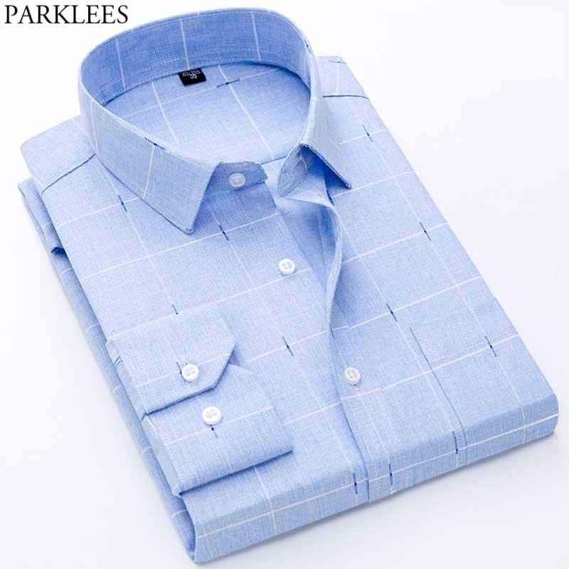 Mens Bamboo Fiber Dress Shirts 2021 Brand New Slim Fit Long Sleeve Plaid Shirt Men Easy Care Wrinkle Free Business Work Chemise, 85162
Mens Bamboo Fiber Dress Shirts 2021 Brand New Slim Fit Long Sleeve Plaid Shirt Men Easy Care Wrinkle Free Business Work Chemise, 85162