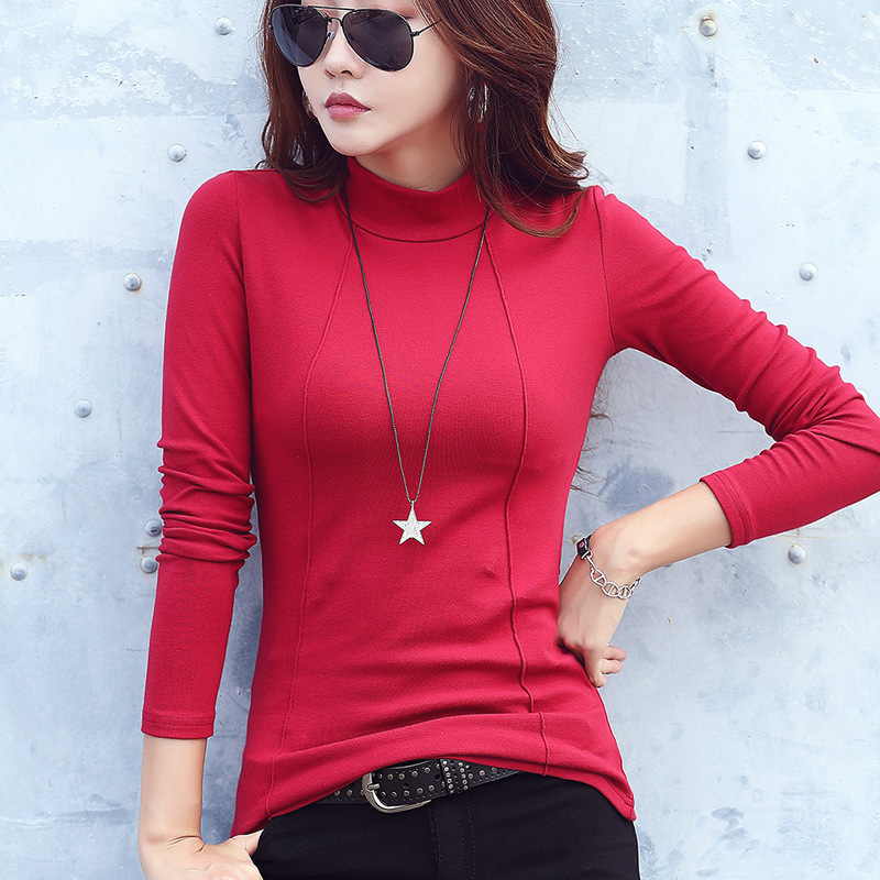 90% Cotton Basic Turtleneck White Sweater for Women Sexy Slim Winter Bottom Top Female Warm Autumn Shirt Pullovers Lady Jumper 201224