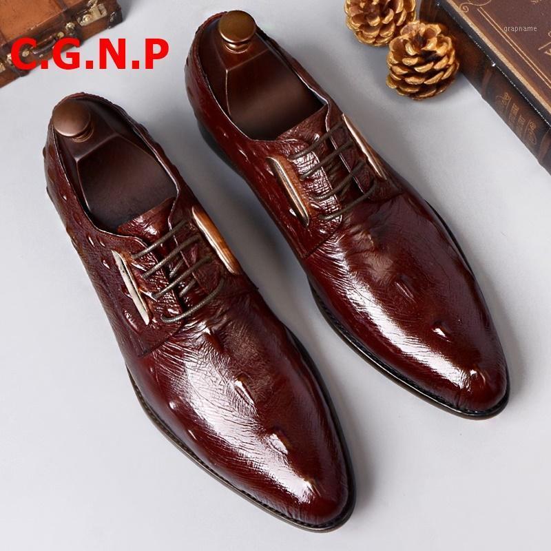 C.G.N.P Real Cow Leather Shoes For Men Crocodile Pattern Pointed Toe Derby Mens Shoes Lace-up Formal Men Dress1, As picture
C.G.N.P Real Cow Leather Shoes For Men Crocodile Pattern Pointed Toe Derby Mens Shoes Lace-up Formal Men Dress1, As picture