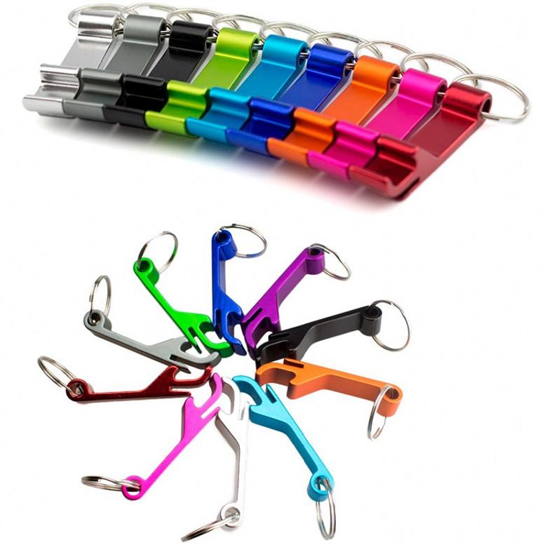 Multifunctional keychain ring creative bottle opener beer practical multifunctional portable advertising custom LOGO cap remover