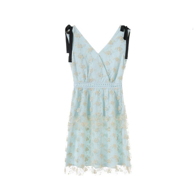 2021 Summer Beach Dressed in Sleeveless Woman Flora Embroidered with Cleavage v Belt of Spaghetti Mini Dress Feminine Runway Party P8qz, Blue
2021 Summer Beach Dressed in Sleeveless Woman Flora Embroidered with Cleavage v Belt of Spaghetti Mini Dress Feminine Runway Party P8qz, Blue