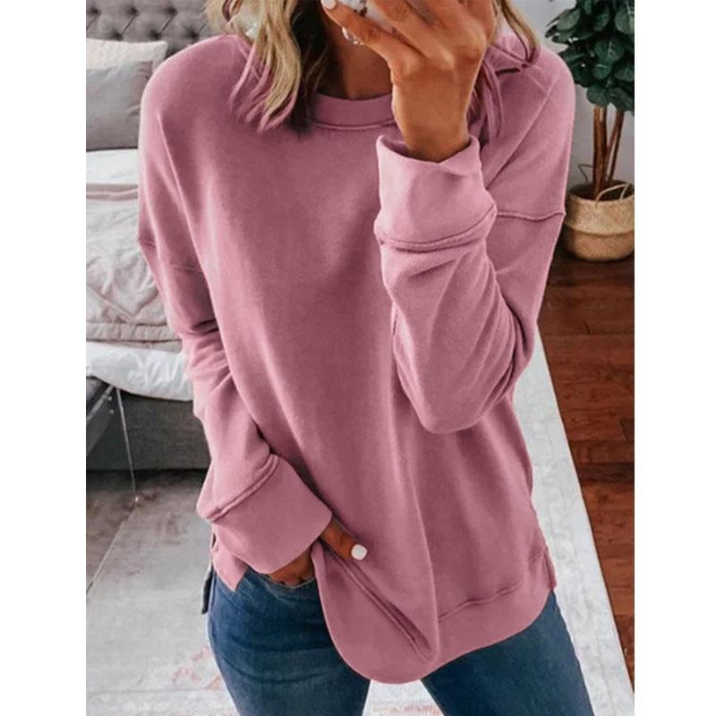2020 Autumn Women's New Oversize Pullover Solid Hooded Round Neck Hoodie Shirt, Pink
2020 Autumn Women's New Oversize Pullover Solid Hooded Round Neck Hoodie Shirt, Pink