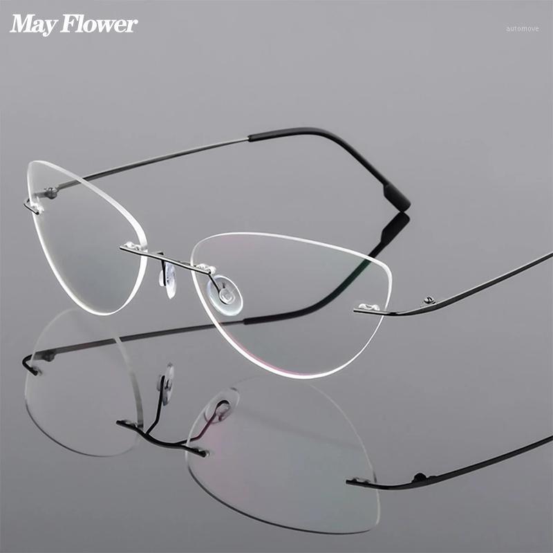 May Flower Cat Eye Anti-Blue Reading Glasses Ultra-Light Rimless Presbyopic Eyewear Flexible Diopter Eyewear For Men&Women+2+2.51
May Flower Cat Eye Anti-Blue Reading Glasses Ultra-Light Rimless Presbyopic Eyewear Flexible Diopter Eyewear For Men&Women+2+2.51