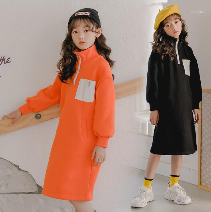 Girls Dress Winter Teen Girls Orange Black Pocket Zipper Causal Long Sleeve Dresses Children Dress Kids Clothing1
Girls Dress Winter Teen Girls Orange Black Pocket Zipper Causal Long Sleeve Dresses Children Dress Kids Clothing1