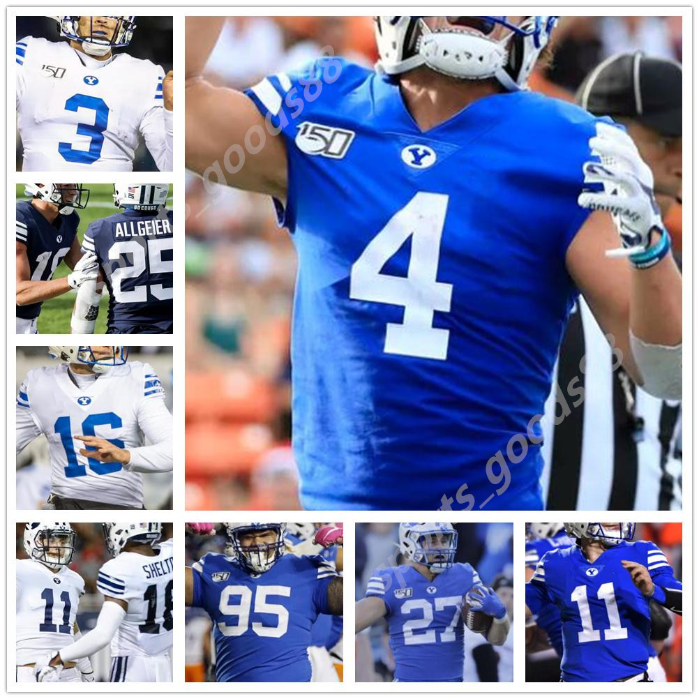 Custom 2020 2021 Brigham Young Cougars Football BYU stitched Jersey Zach Wilson Jackson Kaufusi Zayne Anderson Sione Finau Alden Tofa Jersey от DHgate WW