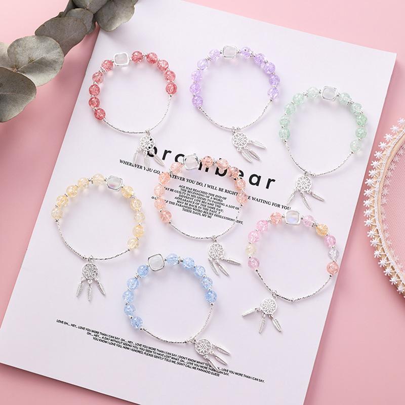 2020 Summer Japanese Korean Fashion Sweet Strawberry Crystal Beads Dreamcatcher Feather Charm Bracelets Bangles For Women Girl
2020 Summer Japanese Korean Fashion Sweet Strawberry Crystal Beads Dreamcatcher Feather Charm Bracelets Bangles For Women Girl