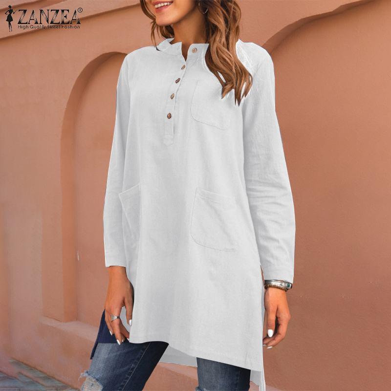 ZANZEA Autumn Women Blouse Elegant O Neck Long Sleeve Solid Shirt Casual Long Tops Vintage Asymmetrical Blusas Femme Chemise, Black
ZANZEA Autumn Women Blouse Elegant O Neck Long Sleeve Solid Shirt Casual Long Tops Vintage Asymmetrical Blusas Femme Chemise, Black