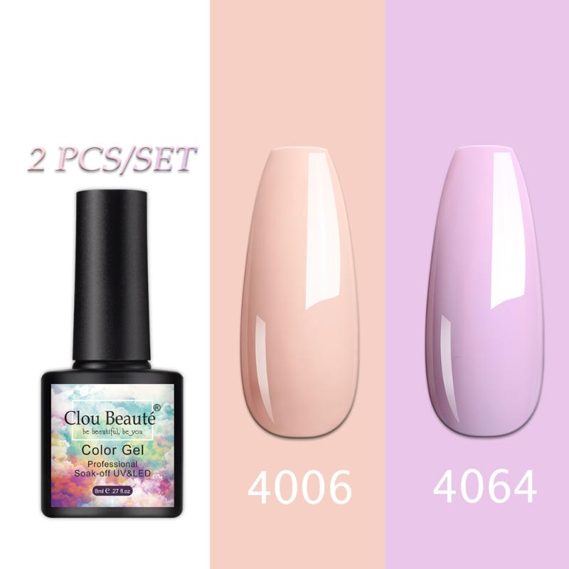 Clou Beaute 2Pcs/Set Colors Nail Gel Polish Semi Permanent Nail Polish Varnish Hybrid 8ml Lacquer Resin Remove with Acetone, Topcoat
Clou Beaute 2Pcs/Set Colors Nail Gel Polish Semi Permanent Nail Polish Varnish Hybrid 8ml Lacquer Resin Remove with Acetone, Topcoat