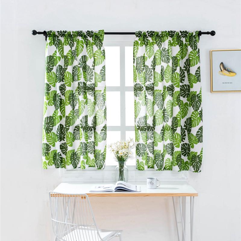 European Short Curtain Half Blackout Printed Curtain Bay window Green Leaves Curtains Short Blinds Rod Pocket for Small Window
European Short Curtain Half Blackout Printed Curtain Bay window Green Leaves Curtains Short Blinds Rod Pocket for Small Window
