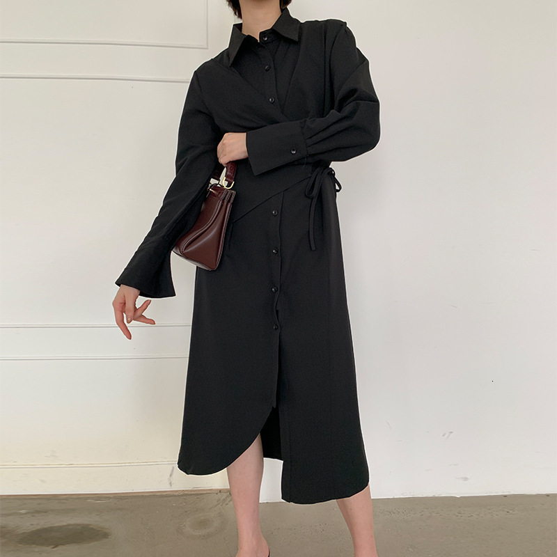 2021 New spring and fall dressed in female shirt mid-length light mature temperament simple sleeve bow-up dress irregular design ZB7O, Dark brown.
2021 New spring and fall dressed in female shirt mid-length light mature temperament simple sleeve bow-up dress irregular design ZB7O, Dark brown.