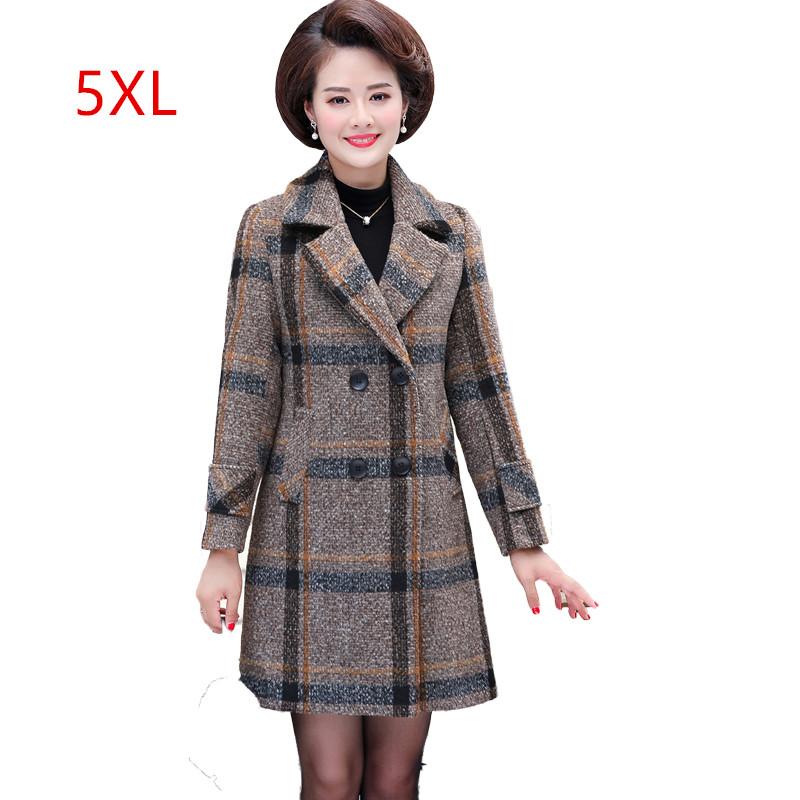 Middle-aged Women's Warm Woolen Coat Windbreaker Autumn Long Fashion Casual Tops Female Plus Size 5XL Monther's Woolen Trench, Gray
Middle-aged Women's Warm Woolen Coat Windbreaker Autumn Long Fashion Casual Tops Female Plus Size 5XL Monther's Woolen Trench, Gray