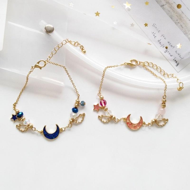 Korean Simple Cute Metal Texture Moon Star Dream Wing Crystal Bracelet Fashion Sweet Girl Women Jewelry Accessories
Korean Simple Cute Metal Texture Moon Star Dream Wing Crystal Bracelet Fashion Sweet Girl Women Jewelry Accessories