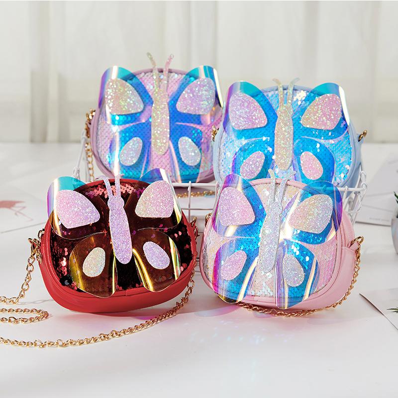 Korean Children's Mini Handbag 2020 Cute Sequin Butterfly Crossbody Bags for Kids Girls Chain Clutch Purse Shoulder Bag, Blue
Korean Children's Mini Handbag 2020 Cute Sequin Butterfly Crossbody Bags for Kids Girls Chain Clutch Purse Shoulder Bag, Blue