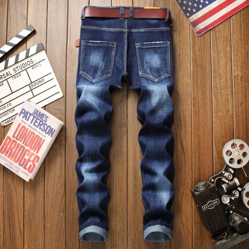 Men's Jeans 2021 Men Denim Pencil Pant Embroidery Stretch Red Rose Dragon Mens Casual Slim Trouser Power Man Club Hip Hop Cool Punk Jean