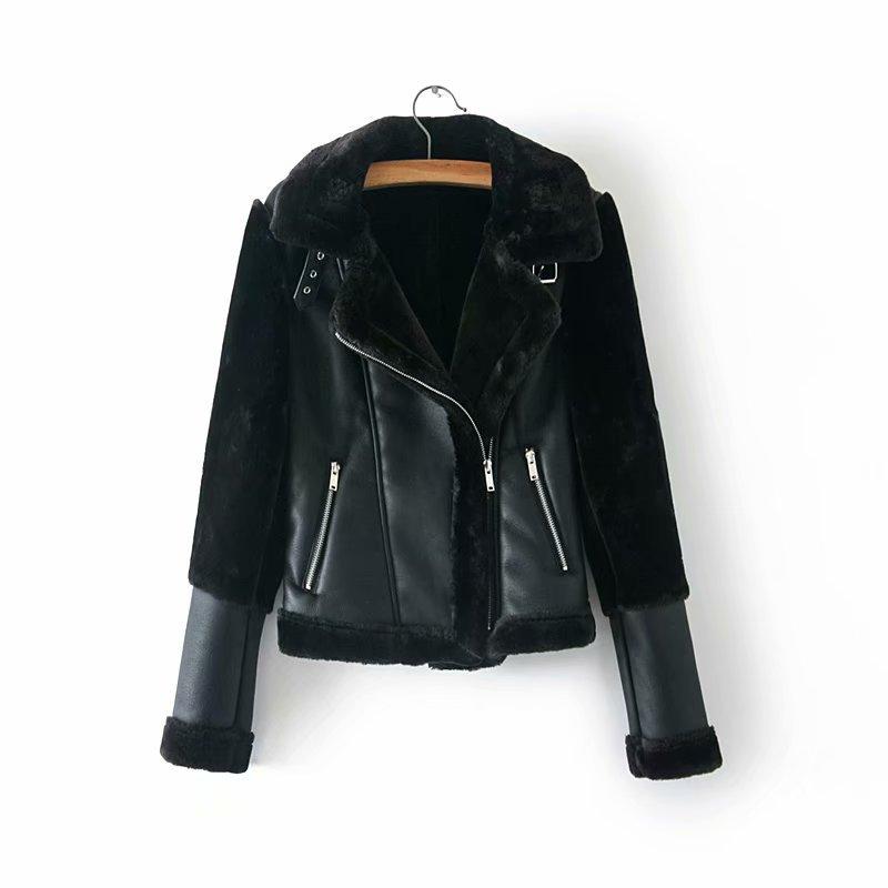Black Pu Leather Jacket Woman Leather Jackets 2020 Zipper Lambs Wool Collar Coat Short Faux Biker Moto Jacket
Black Pu Leather Jacket Woman Leather Jackets 2020 Zipper Lambs Wool Collar Coat Short Faux Biker Moto Jacket