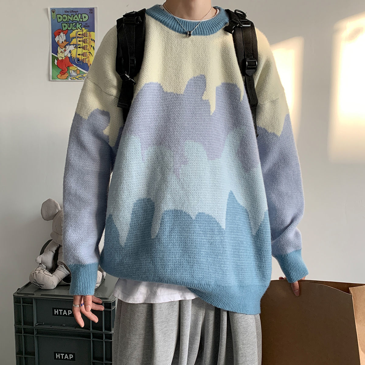 Blouse 2021 Men's Autumn New Winter Fresh Little Gradient Sweater Leisure Male Clothing WAIS, Light blue.
Blouse 2021 Men's Autumn New Winter Fresh Little Gradient Sweater Leisure Male Clothing WAIS, Light blue.
