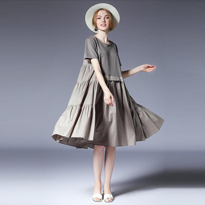 Women Plus size dresses casual loose Gauffer Elegant dress Large size ladies' crew neck high waist fashion short sleeve dresses, Black
Women Plus size dresses casual loose Gauffer Elegant dress Large size ladies' crew neck high waist fashion short sleeve dresses, Black