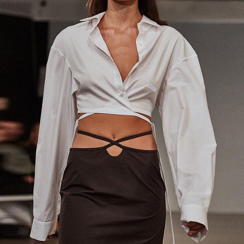 Sexy Ladies Chic Elegant Shirts 2020 Autumn Long Sleeve Lace Up Cross Bandage Casual Smock Blouse Lapel Collar Shirt Crop Tops, Wt
Sexy Ladies Chic Elegant Shirts 2020 Autumn Long Sleeve Lace Up Cross Bandage Casual Smock Blouse Lapel Collar Shirt Crop Tops, Wt