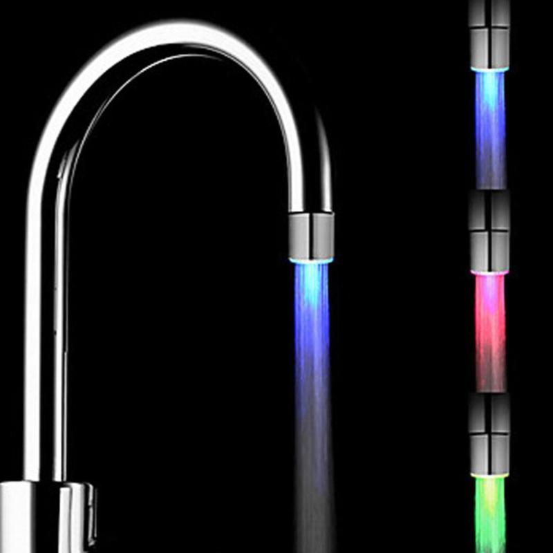 Temperature Sensor LED Light Water Faucet Tap Glow Shower Kitchen Bathroom Popular New
Temperature Sensor LED Light Water Faucet Tap Glow Shower Kitchen Bathroom Popular New