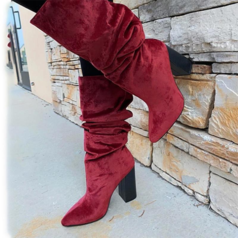 Women's Pleated Mid Calf Boots Woman Slip On High Heels Women Pointed Toe Sexy Pumps Female Party Shoes Ladies Winter Big Size, Black
Women's Pleated Mid Calf Boots Woman Slip On High Heels Women Pointed Toe Sexy Pumps Female Party Shoes Ladies Winter Big Size, Black