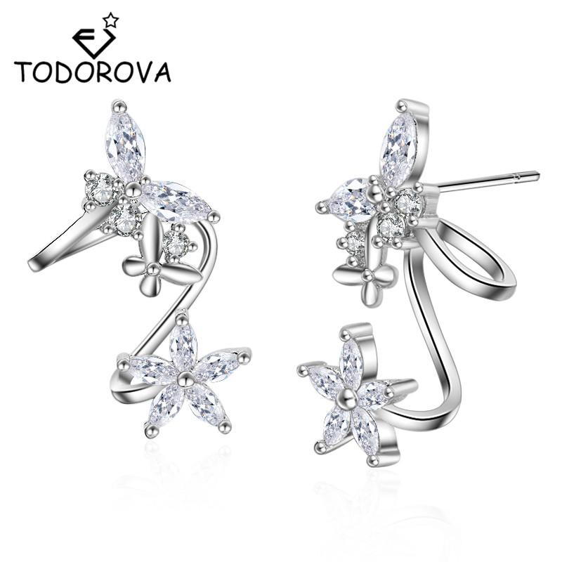 Stud Todorova High Quality Shiny CZ Zircon Butterfly Star Female Ladies' Earrings For Women Jewelry Gifts
Stud Todorova High Quality Shiny CZ Zircon Butterfly Star Female Ladies' Earrings For Women Jewelry Gifts