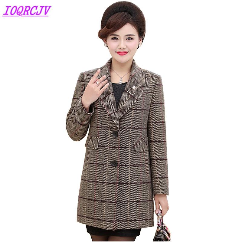 Woolen coat for Middle-aged female 2020 spring and autumn Plus size jacket Plaid blazer women winter Woolen coat IOQRCJV H366, Gray plaid
Woolen coat for Middle-aged female 2020 spring and autumn Plus size jacket Plaid blazer women winter Woolen coat IOQRCJV H366, Gray plaid
