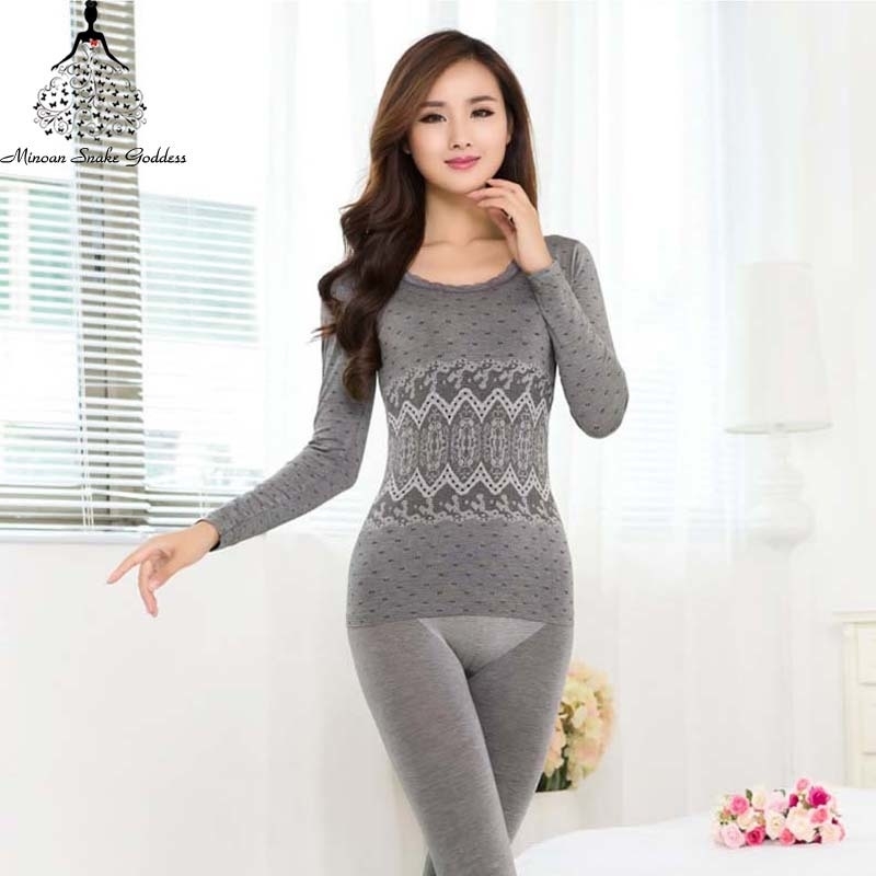 Long Johns For Women Thermal Underwear Cotton Winter Female Clothing Lingerie Warm Seamless Thermo Underwear Set Breathable 201027