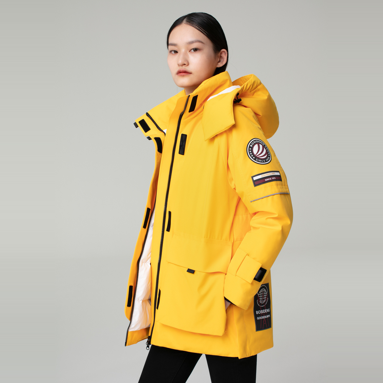 Bosideng new fashion tooling style hooded warm casual women's down jacket B00143222 201019
