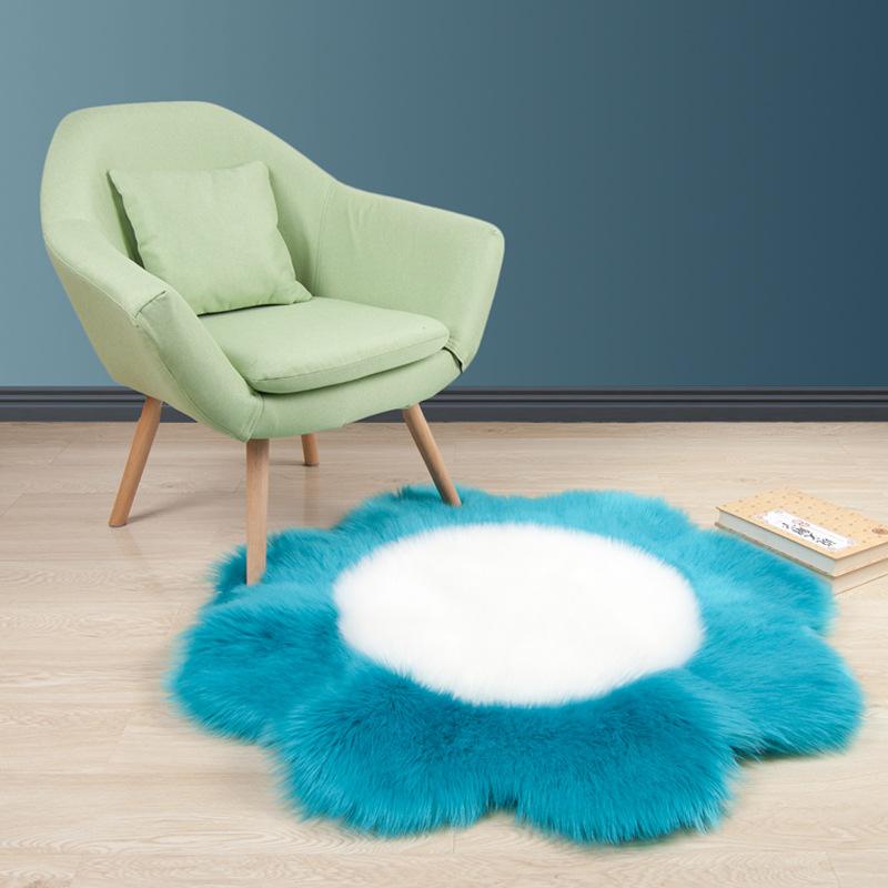 RAYUAN Floral Carpet Flower Artificial Wool Sheepskin Hairy Carpets Faux Floor Mat Fur Plain Fluffy Soft Area Rug Tapetes, Blue
RAYUAN Floral Carpet Flower Artificial Wool Sheepskin Hairy Carpets Faux Floor Mat Fur Plain Fluffy Soft Area Rug Tapetes, Blue