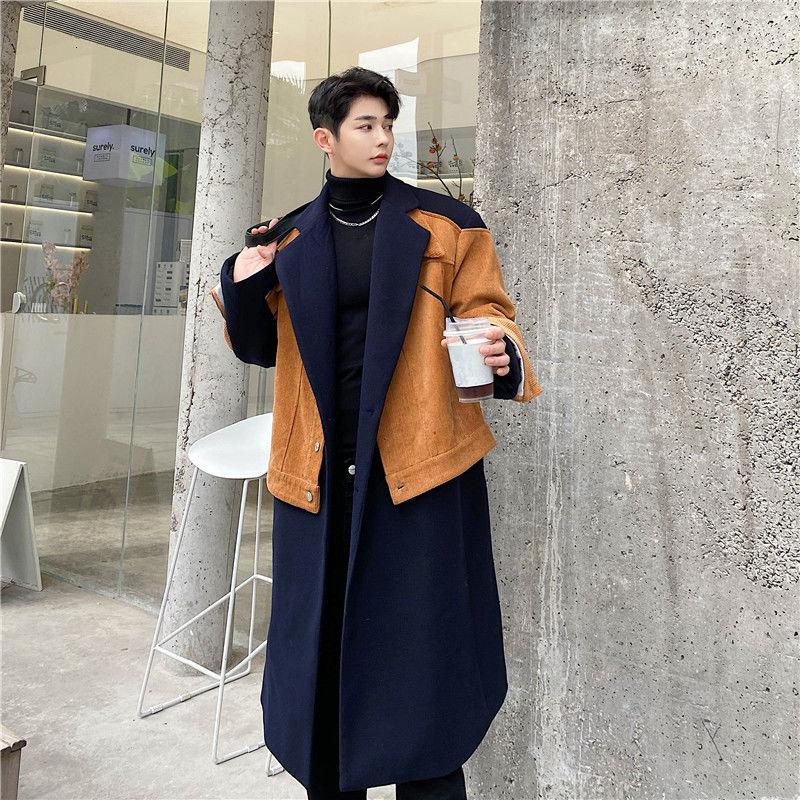 Winter Cotton Thicken Wool Coat Long Men's Fashion Oversize Fake Two-piece Woolen Coat Men Korean Long Woolen Mens Overcoat, As shown in figure
Winter Cotton Thicken Wool Coat Long Men's Fashion Oversize Fake Two-piece Woolen Coat Men Korean Long Woolen Mens Overcoat, As shown in figure