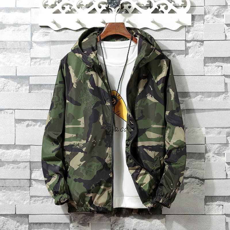 AIRGRACIAS Autumn Mens Camouflage Outwear Clothing Jacket Men Lightweight Coat Pockets Casual Coats 6 Colors S- LJ201013