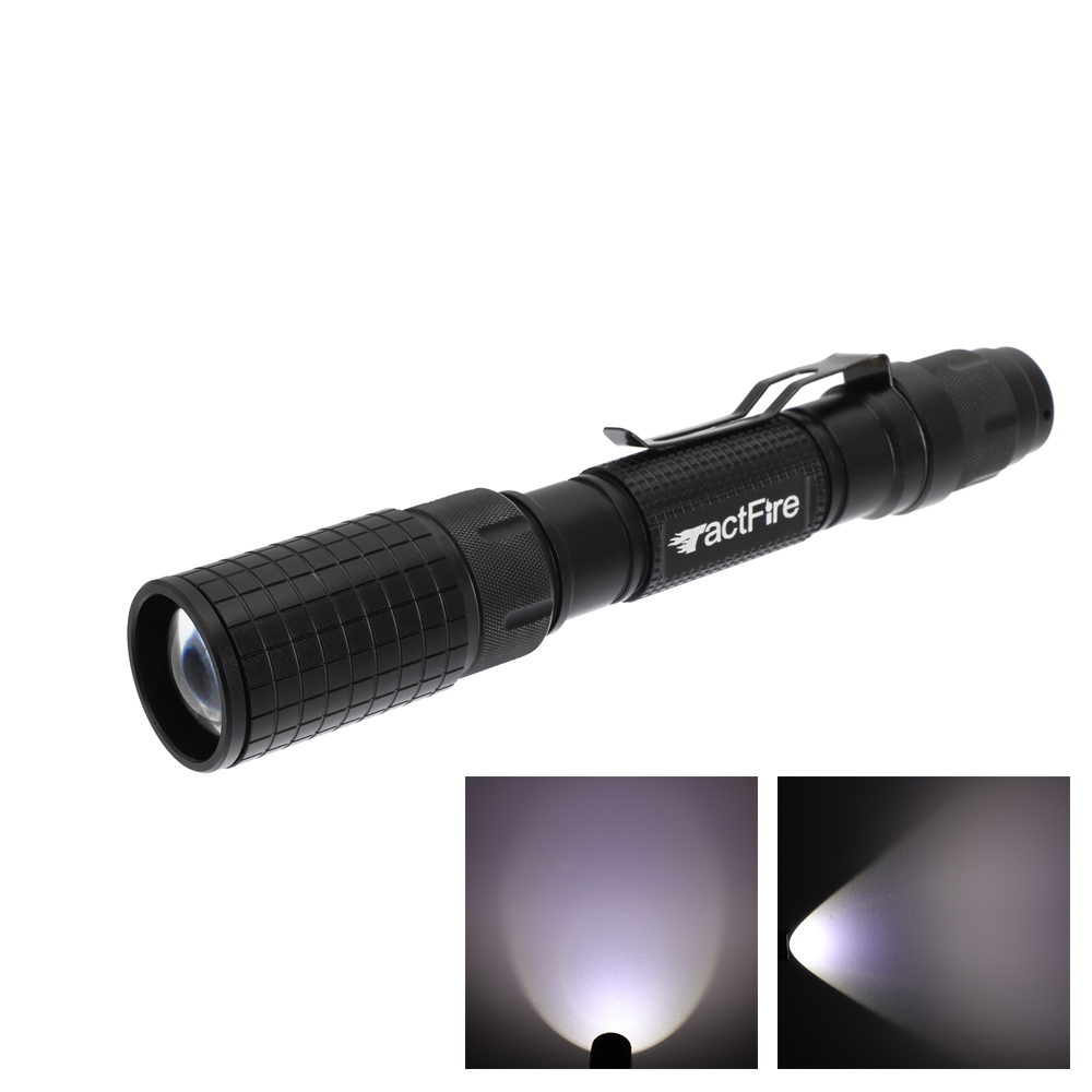 Tactical Aluminum Alloy 5 modes Zooming Flashlight Set 9000lm Lightweight Led Torches Outdoor Lighting For Night Black-F