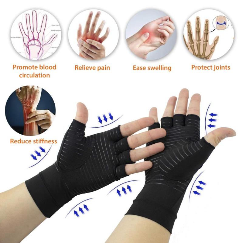 Wrist Support 1 Pair Compression Arthritis Gloves Joint Pain Relief Women Men Antislip Glove Therapy For Carpal Tunnel Typing58732