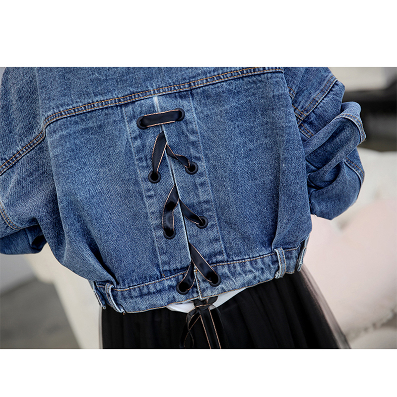 Denim Jacket Woman Loose Jeans Jacket Women Denim Jacket Oversize Crop Casual Summer Ladies Solid Female Women Jackets and Coats 201112