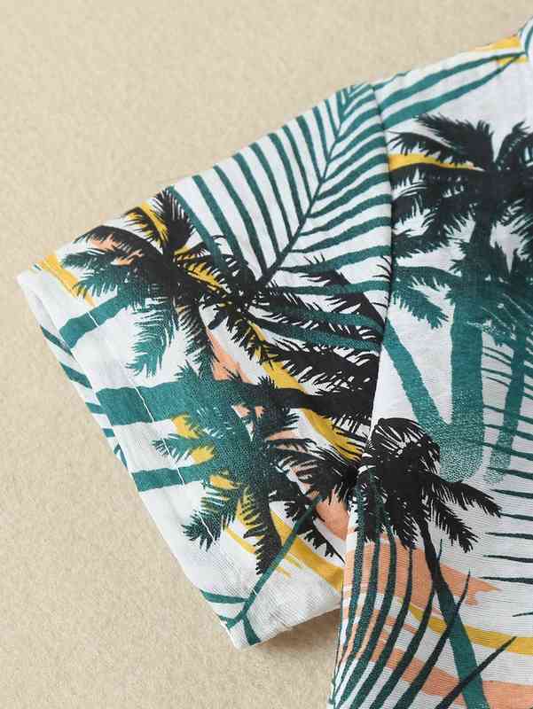 Baby Boy Palm Tree Polo Shirt With Shorts SHE