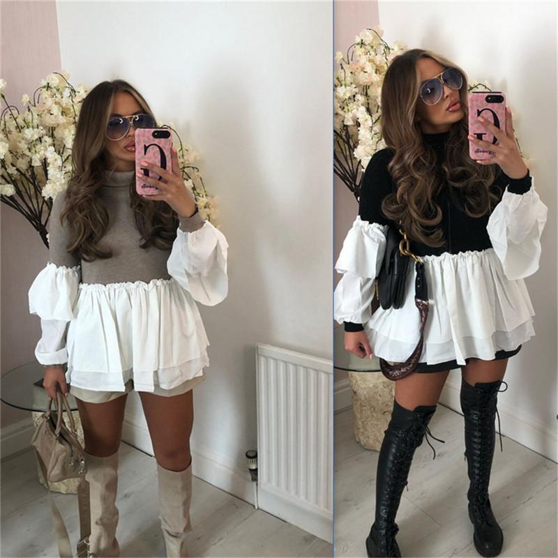Women Turtleneck Sweater Casual Long Sleeve Ruffle Trim Patchwork Knit Pullover Fashion Leisure Trendy Spring Autumn Daily Wear, Black
Women Turtleneck Sweater Casual Long Sleeve Ruffle Trim Patchwork Knit Pullover Fashion Leisure Trendy Spring Autumn Daily Wear, Black