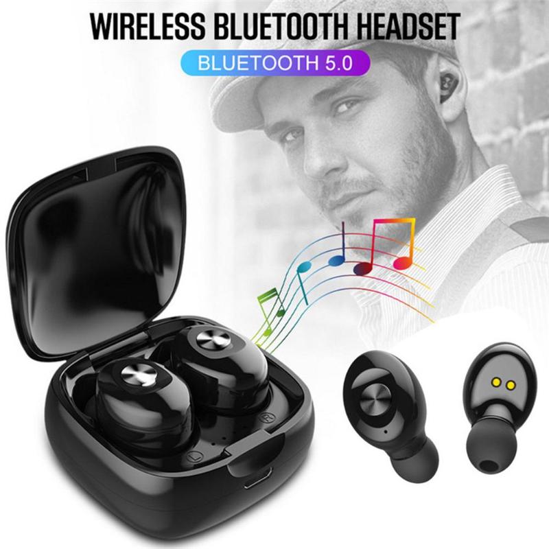 XG12 TWS Bluetooth 5.0 Earphone Stereo Wireless Earbud HIFI Sport Headset w/Mic Lower Power Consumption Than Bluetooth 4.2