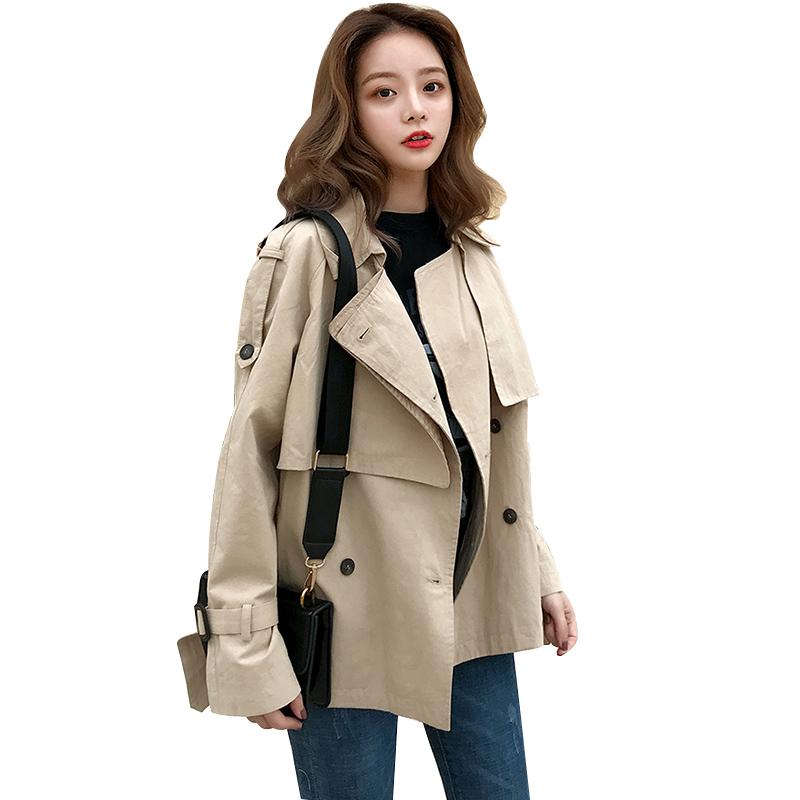 2020 Spring Women Trench Coat Long Sleeve Short Windbreaker Lapel Casual Overcoat Female Fall Outwear Slim Chic Streetwear Coat, Khaki
2020 Spring Women Trench Coat Long Sleeve Short Windbreaker Lapel Casual Overcoat Female Fall Outwear Slim Chic Streetwear Coat, Khaki