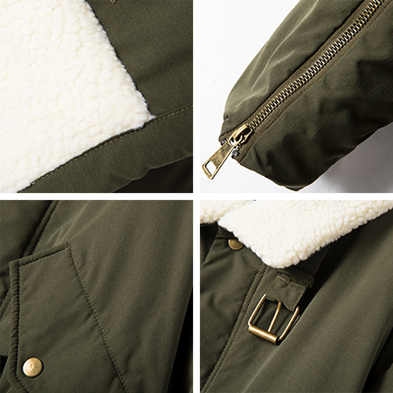 Winter Jacket Women Casual Long Parka Coat Thick Cotton Coat Solid Color Warm Loose Jackets Parkas 201128