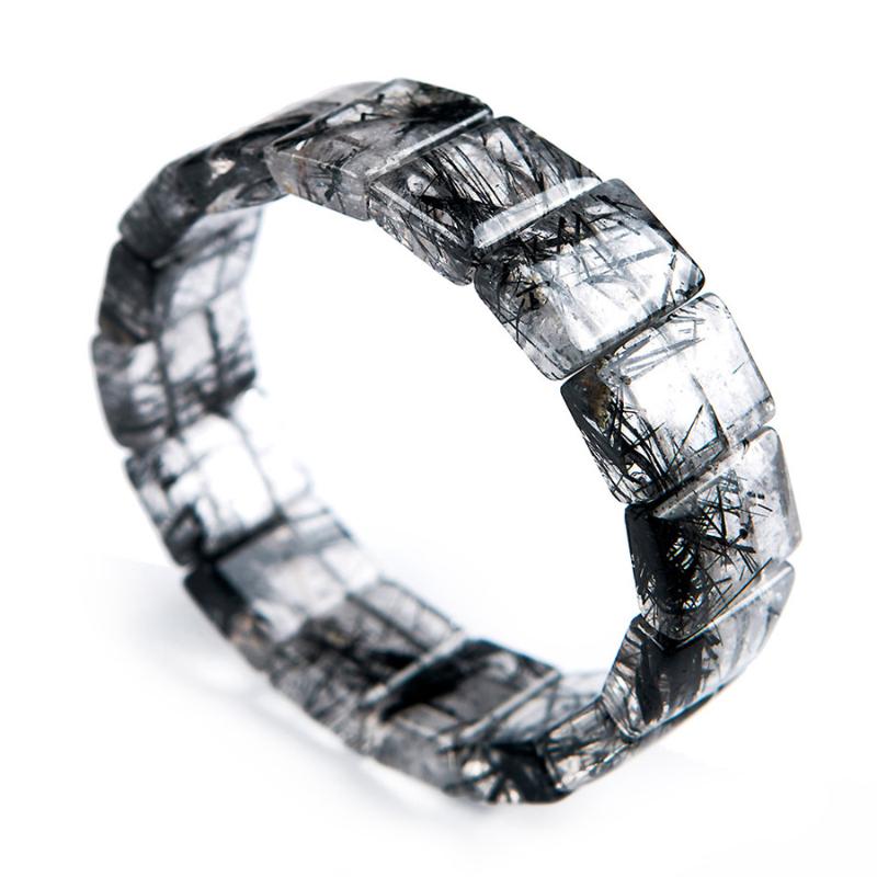 Genuine Brazil Black Natural Rutilated Quartz Bangle Bracelet Women Men Stretch Crystal Rectangle Bead Bracelet 18*6mm
Genuine Brazil Black Natural Rutilated Quartz Bangle Bracelet Women Men Stretch Crystal Rectangle Bead Bracelet 18*6mm