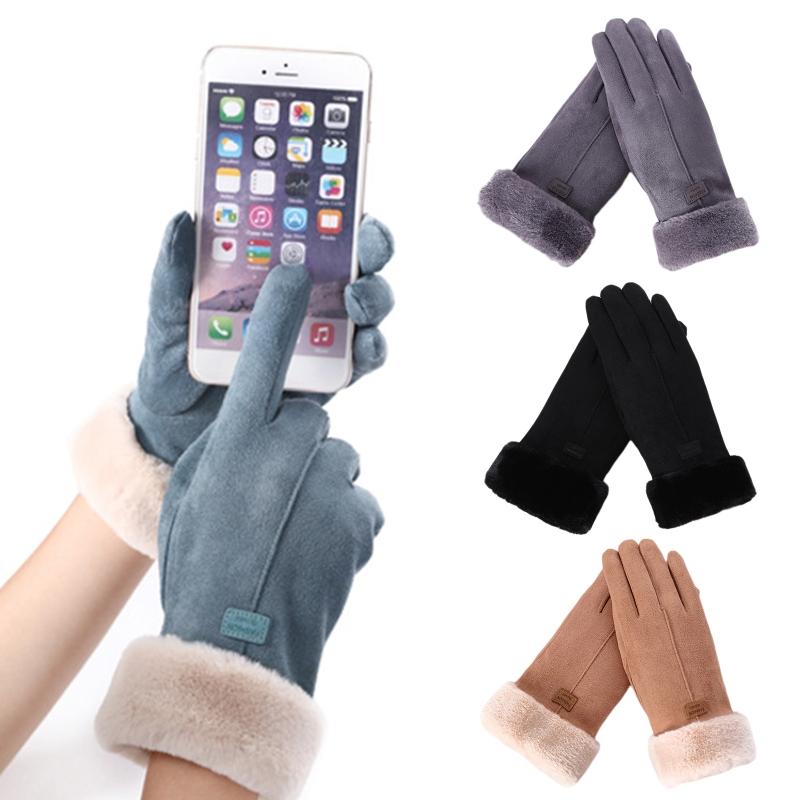Women Winter Faux Suede Touch Screen Gloves Thermal Warm Plush Lined Cold Weather Windproof Driving Elegant Full Finger Mittens
Women Winter Faux Suede Touch Screen Gloves Thermal Warm Plush Lined Cold Weather Windproof Driving Elegant Full Finger Mittens