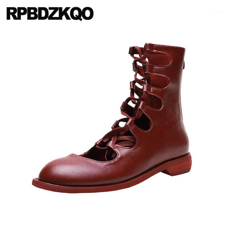 Roman Cut Out Women Ankle Boots 2020 Round Toe White Lace Up Sandals Flat Black Summer Wine Red Gladiator Shoes New1
Roman Cut Out Women Ankle Boots 2020 Round Toe White Lace Up Sandals Flat Black Summer Wine Red Gladiator Shoes New1