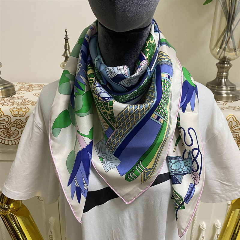 New style women's square scarf scarves good quality 100% twill silk material white color pint pattern size 90cm - 90cm, Blue;gray
New style women's square scarf scarves good quality 100% twill silk material white color pint pattern size 90cm - 90cm, Blue;gray