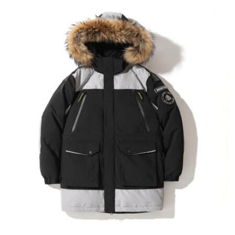 New winter down jacket Men's mid-length thick coat Hooded fur collar coat 2020 men's business jacket, Black
New winter down jacket Men's mid-length thick coat Hooded fur collar coat 2020 men's business jacket, Black
