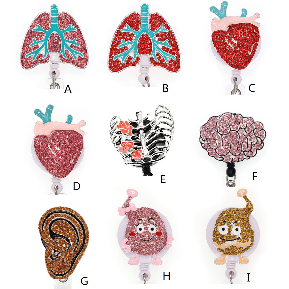 New Arrival Free Shipping Crystal Rhinestone Enamel Organs Lungs Kidneys Heart Medical Nurse Retractable Working ID Badge Holder Reel
New Arrival Free Shipping Crystal Rhinestone Enamel Organs Lungs Kidneys Heart Medical Nurse Retractable Working ID Badge Holder Reel