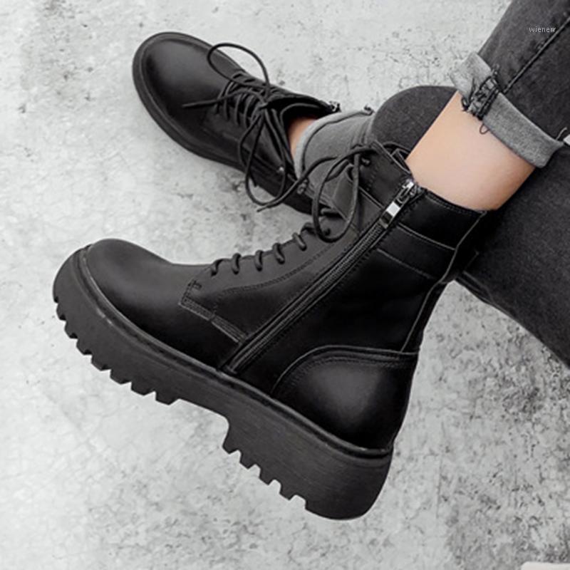 Women Lace Up Black Boots Flat Bottom Female Autumn And Winter New Boots British Bicycle Side Zipper Shoes1
Women Lace Up Black Boots Flat Bottom Female Autumn And Winter New Boots British Bicycle Side Zipper Shoes1