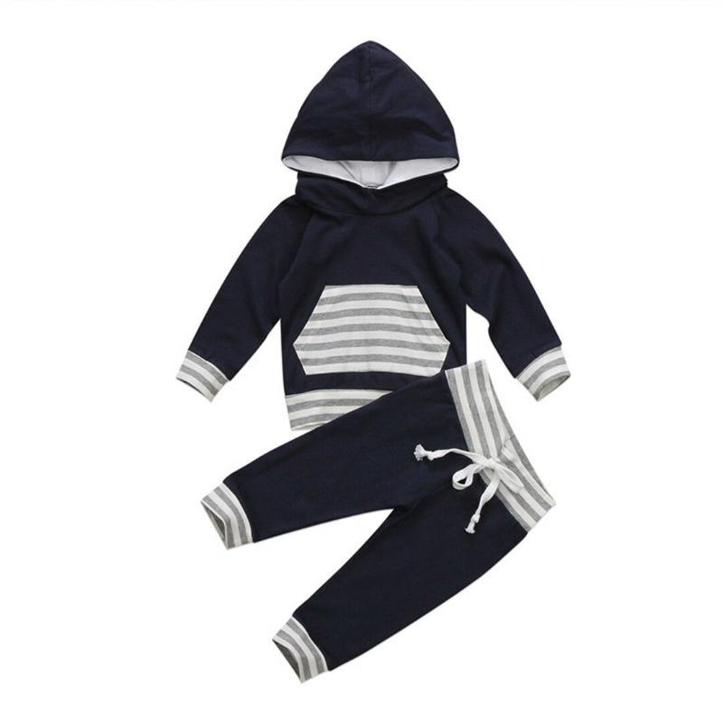 0-24M Newborn Baby Boys Hooded Clothing Set Warm Sweatshirt Tops Long Pants Kids Stripe Outfits Set Clothes, Blue
0-24M Newborn Baby Boys Hooded Clothing Set Warm Sweatshirt Tops Long Pants Kids Stripe Outfits Set Clothes, Blue